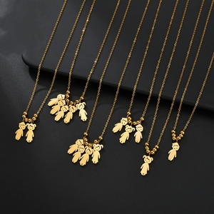 Collana MECYLIFE ragazzo e ragazza in acciaio inox fai da te collana bambino gioielli regalo per la festa della mamma - Product Image 3