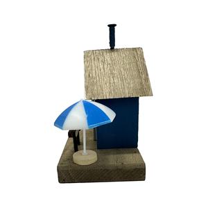 Woonkamer Strand Blauw Zee <span class=keywords><strong>Design</strong></span> Drijfhout 3d Huisvorm Hout Ambachtelijke Blok Houten Decoratie Ornamenten Met Zonnescherm - Product Image 5
