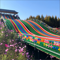 Parc d'attractions commercial de terrain de jeu de manière de glissière d'arc-en-ciel d'enfants de construction en plastique PE durable pour l'usage de parc de sports