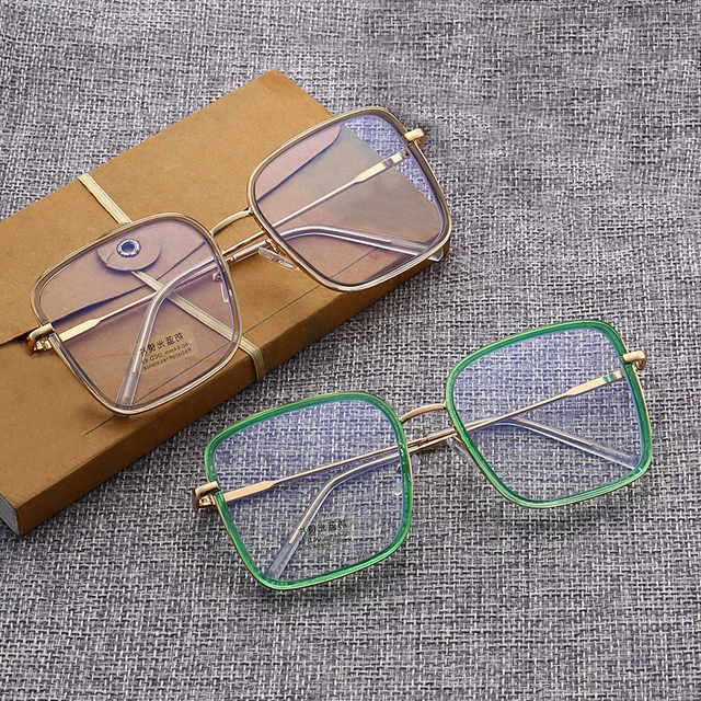 SKYWAY Multicolor Square Oversized Eyeglasses Frames Anti Blue Light Blocking Eye Glasses