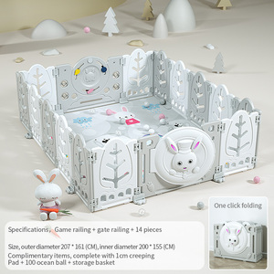 Aire <span class=keywords><strong>de</strong></span> <span class=keywords><strong>jeux</strong></span> pour enfants jouet parc intérieur en plastique clôture pliante cour <span class=keywords><strong>de</strong></span> jeu extérieure clôture <span class=keywords><strong>de</strong></span> sécurité pour bébés et tout-petits - Product Image 4