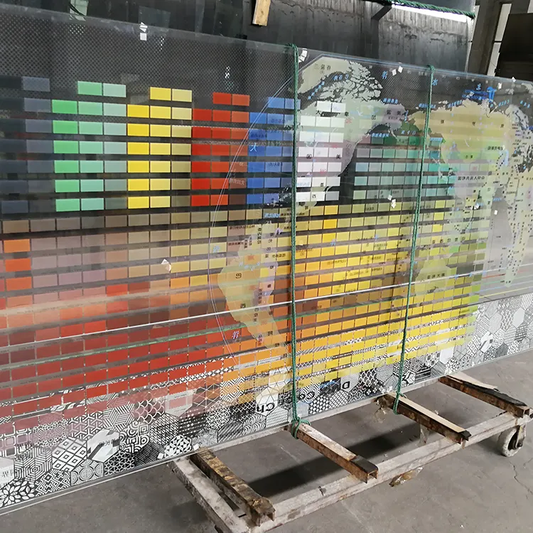 Grosir panel kaca Digital dekoratif dengan cetakan kaca Tempered