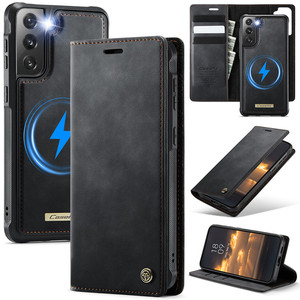 กระเป๋าสตางค์โทรศัพท์ CASME C49ซีรีส์สำหรับ Galaxy S21/S21 + เคสฝาแม่เหล็กเคสที่ใส่บัตร - Product Image 4