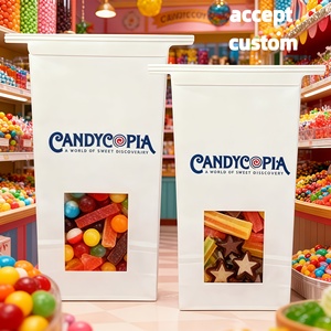 Bolsa de Papel Kraft para Alimentos con Logotipo Personalizado, Ventana Abrible, para Galletas, Palomitas, Chocolate, Dulces, Pan, con Cierre Metálico Curvo - Product Image 5