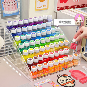 Étagère de rangement transparente à 7 niveaux, grande capacité, pour organiser et présenter les perles Perler - Product Image 2