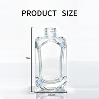 Flacons de parfum arabes de luxe, vaporisateurs de parfum en verre de 30 ml avec bouchon à vis et capuchon en acrylique