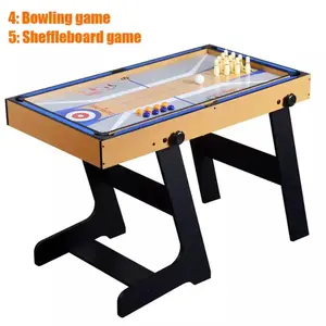 Mesa de juegos múltiple plegable 5 en 1, juego de arcade con futbolín, <span class=keywords><strong>ping</strong></span> <span class=keywords><strong>pong</strong></span>, billar, juego de bolos y tejo - Product Image 4