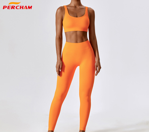 Conjunto Deportivo de Yoga sin Costuras Personalizado de Fábrica para Mujer, Ropa Deportiva de Secado Rápido, Bra Deportivo y Leggings Ajustados para Fitness y <span class=keywords><strong>Running</strong></span> - Product Image 2