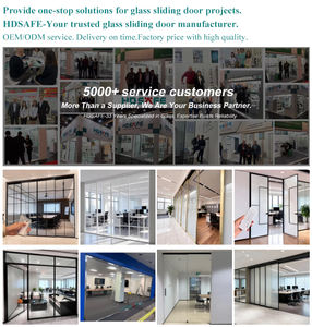 HDSAFE OEM ODM Échantillon <span class=keywords><strong>de</strong></span> <span class=keywords><strong>porte</strong></span> en verre personnalisée sans rail inférieur, cadre en aluminium fin, fermeture douce, quincaillerie pour portes coulissantes en verre <span class=keywords><strong>de</strong></span> 8 mm - Product Image 6