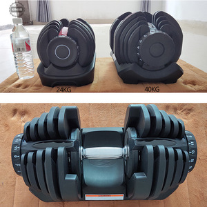 Équipement d'entraînement de gymnastique à domicile 24kg / 52.5 lbs paire <span class=keywords><strong>haltère</strong></span> de <span class=keywords><strong>poids</strong></span> réglable <span class=keywords><strong>pour</strong></span> hommes et femmes - Product Image 2