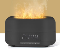 Diffuseur d'arômes USB de bureau avec flamme, haut-parleur, télécommande, humidificateur et réveil pour la maison