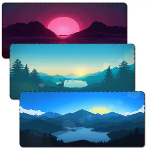 Hot Selling OEM ODM Eco Friendly Soft Natural Rubber Keyboard Desk Playmat Custom Gaming Mouse Pad