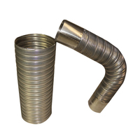 Conduit flexible semi-rigide en acier inoxydable de 4 pouces, 1 mètre ou sur mesure pour systèmes CVC et chauffage, vente directe d'usine