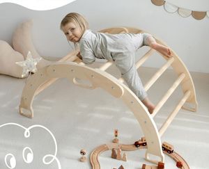 Juego Montessori de madera para niños de 2 a 4 años, juego de patio interior, triángulo de escalada transformable, <span class=keywords><strong>gimnasio</strong></span> en casa, dormitorio para niños, comedor, <span class=keywords><strong>gimnasio</strong></span> para bebés - Product Image 3