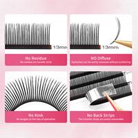 XIUSUZAKI Vente en gros de cils individuels super doux et volumineux, marque privée, cils de fée, faux cils en pointes, extensions de cils 5D en forme de fleur