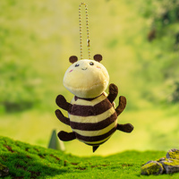 Peluche souple personnalisée ravageur papillon abeille escargot cigale porte-clés souple peluche cadeau