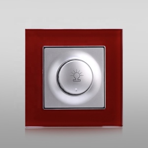 Interrupteur variateur de lumière en verre trempé de haute qualité certifié CE TUV, norme européenne, à bouton rotatif, montage mural, <span class=keywords><strong>prix</strong></span> d'usine, vente en gros - Product Image 4
