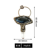 Vintage labradorite cristal blanc colonne hexagonale combinaison bronze mode chandail chaîne pendentif pierre pendentif