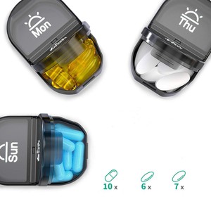 Xách tay 14 Khoang nhựa <span class=keywords><strong>Pill</strong></span> hộp du lịch 7 ngày <span class=keywords><strong>Pill</strong></span> trường hợp hộp 2 lần một ngày hàng tuần <span class=keywords><strong>Pill</strong></span> tổ chức - Product Image 3