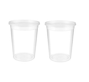 Recipientes Desechables para Alimentos HACAMY Premium de Polipropileno con Tapas Herméticas, Aptos para Microondas, Vasos de Plástico Transparente para Preparación de Comidas - Product Image 2