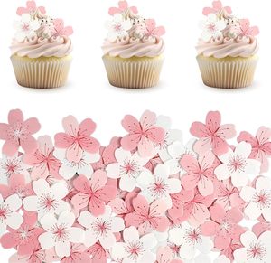 Commestibile rosa Sakura a forma di fiore Wafer di carta fiori di ciliegio decorazioni torta di compleanno carta di riso <span class=keywords><strong>per</strong></span> decorazioni di nozze forniture <span class=keywords><strong>per</strong></span> feste - Product Image 2