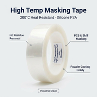 Ruban adhésif en polyester PET haute température avec silicone pour le revêtement et l'anodisation des circuits imprimés, offrant une résistance aux hautes températures