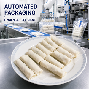 Faible MOQ, Approvisionnement direct usine, Vente en gros de Rouleaux de printemps <span class=keywords><strong>halal</strong></span> <span class=keywords><strong>surgelés</strong></span> IQF avec garniture de viande de <span class=keywords><strong>poulet</strong></span>, pour apéritifs de fête et traiteur - Product Image 1