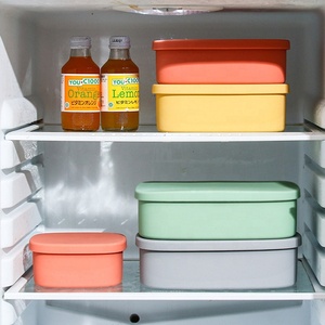 OEM/ODM 7.2인치 실리콘 도시락 용기, 어린이 및 식당용 냉장고 정리함, 음식 보관 용기 - Product Image 4