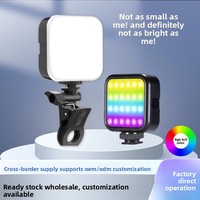 Mini Lampe LED Portable pour Selfie, Réglage Multi-Niveaux, Température de Couleur Ajustable (2500K-9900K) pour Photos et Vidéos
