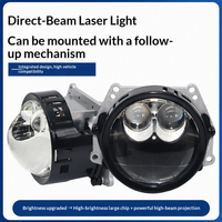 Phare de moto électrique intelligent à LED double laser bi-faisce, projecteur intégré, faisceau haut et bas, mise à niveau 45-65W 12V