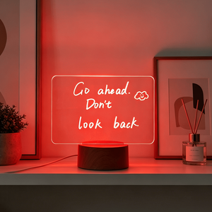 Erasable Transparent Acrylic Message Note Board Diy Creative Gift Rewritable USB 3D <b>Led</b> Night <b>Light</b> With Free Highlighter - Product Image 6