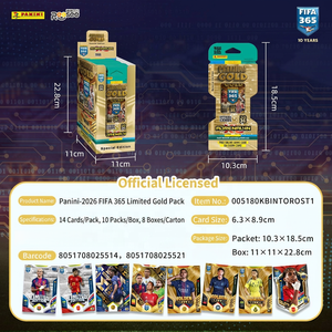 Venta al por Mayor de las Tarjetas Coleccionables de la Serie <span class=keywords><strong>FIFA</strong></span> 365 2026, Paquete Dorado Limitado, Caja de Sobres, Estrellas del Fútbol Profesional - Product Image 2
