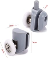 Rouleaux de porte de douche à roue unique guides coureurs roues poulies douche rouleau de salle de bain