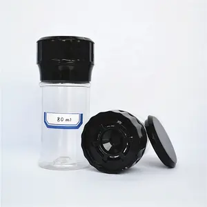 80ml mini plastic spice grinder machine small commercial manual pepper salt mill set plastic shaker bottle