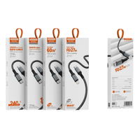 Kabel Data Pengisi Daya Cepat SOMOSTEL SMS-BW22 4ft/1.2m untuk iPhone PD, Kabel USB Tipe-C dengan Casing Logam, Kabel Tipo C Grosir
