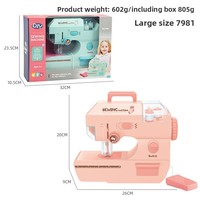 Mini machine à coudre électrique éducative transfrontalière pour enfants, accessoires de couture DIY pour le plastique