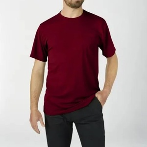 T-shirt pour homme en gros avec poche, col rond, coupe ample, respirant, manches courtes, polyester/coton, anti-plis et séchage rapide - Product Image 5