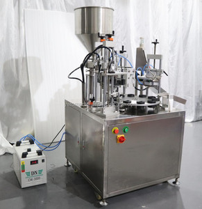 Yeto Hiệu Quả Cao Mười Heads Rotary Siêu Âm Mỹ Phẩm Kem Nước Sốt AB Keo Nhôm Ống Phụ Niêm Phong Gấp Máy Móc - Product Image 2