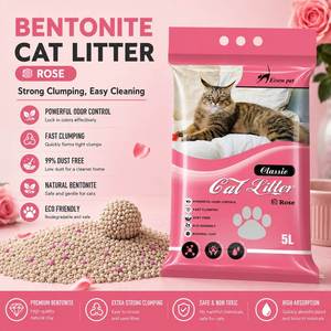 Litière pour chats Bentonite anti-odeur sans poussière, litière pour chats en bentonite concassée, sable pour chats - Product Image 1