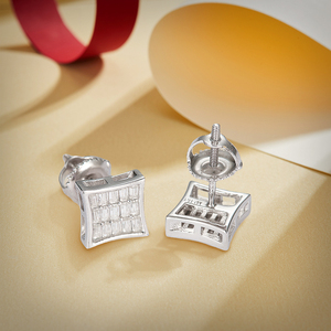 <span class=keywords><strong>Orecchini</strong></span> a Perno Quadrati in Moissanite <span class=keywords><strong>Argento</strong></span> Sterling 925 Taglio Rettangolare VVS Gioielli Minimalisti Ipoallergenici Regalo per Donne - Product Image 6