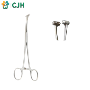 Manuel de chirurgie des vertébrés CJH, instruments chirurgicaux de base, forceps à scalp avec courbure, haute précision, respectueux de l'environnement, longueur 190 mm - Product Image 2