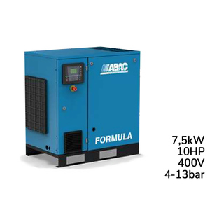 Compresor de tornillo rotativo de velocidad variable ABAC Formula I 7.5kW en base, 4-13 bar - Product Image 1