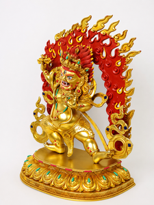 Statue de Bouddha Vajrapani en laiton doré faite à la main, sculpture bouddhiste tibétaine, figurine de divinité féroce, <span class=keywords><strong>d</strong></span>écoration <span class=keywords><strong>d</strong></span>'autel de temple - Product Image 2