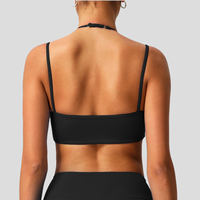 Confortable séchage rapide sport haute élastique mince sangle cou Fitness Yoga haut avec sangle nue dos respirant Yoga soutien-gorge