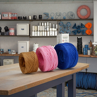 Corde torsadée naturelle biodégradable de couleur naturelle avec un diamètre de 0,3 cm à 0,8 cm, spécifications personnalisées pour les emballages cadeaux et les décorations