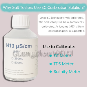 वेइई लैब सेक मीटर 12.88 ms/cm 1413 हमारे/सेमी लवणता बड द्रव 250 मिलीलीटर td मीटर चालकता मानक अंशांकन समाधान - Product Image 5