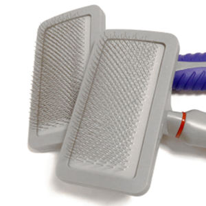 Soft Stainless Steel Bristles and Ergonomic Plastic Handle 20x12CM Square Head Hair Comb <b>for</b> Pet Grooming - Product Image 3