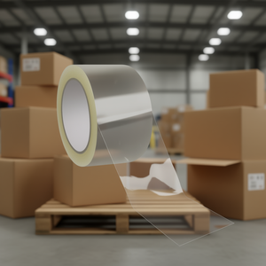 Nastro in polipropilene D0100HPGT7A 3 pollici x 55 iarde, spessore 2 mil, adesivo acrilico sensibile alla pressione per sigillatura cartoni - Product Image 2