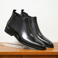 Bottes Chelsea pour hommes grande taille 38~48, marque rétro, confortables, en cuir véritable, bottes à la cheville pour hommes, mode 2026, noir, marron, bottes pour hommes