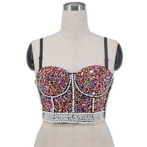 Sexy <strong>Corset</strong> Floral Red Overbust Bustier <strong>Top</strong> for Women Beading <strong>Push</strong> <strong>up</strong> <strong>Corsets</strong> 2019 New Fashion Women Slim Waist <strong>Corsets</strong> - Product Image 2